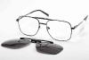 Metal eyeglasses with a sun clip-on KF-352